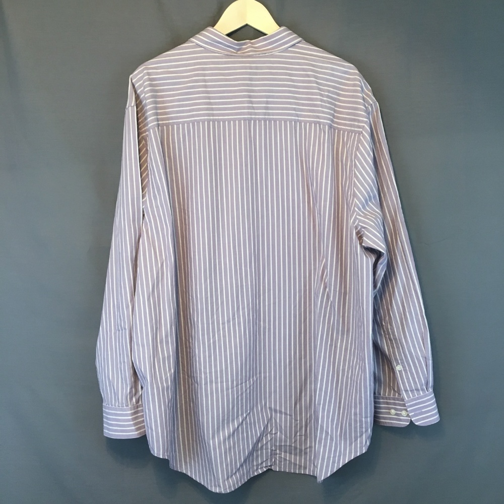 Men's Lavender Perry Ellis Striped LS Shirt - Picture 7 of 8